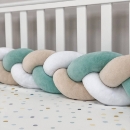 Protectie laterala patut bebe menta-bej (1)